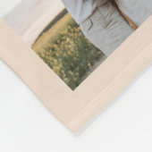 ベージュ写真結婚コラージュ記念日 フリースブランケット (角)