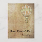 ベージュ動揺してホワイトホットエアバルーンファーザーデー ポストカード (正面)