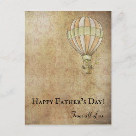 ベージュ動揺してホワイトホットエアバルーンファーザーデー ポストカード