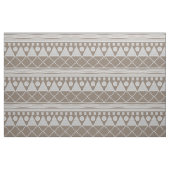 ベージュ及び白色南西デザイン模様織物 ファブリック (ヤード)