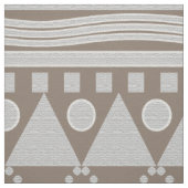 ベージュ及び白色南西デザイン模様織物 ファブリック (見本)