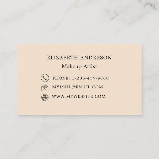 ベージュ名刺 名刺 (裏面)