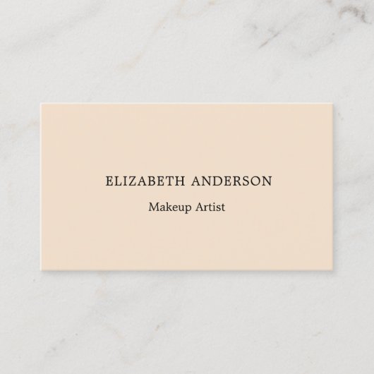 ベージュ名刺 名刺 (正面)