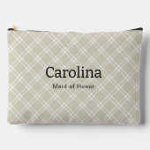 ベージュ名門私立校風のプライド花嫁付き旅行 アクセサリーポーチ (正面)