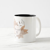 ベージュ図解入りの、写真付きの自然離れマグ ツートーンマグカップ (正面右)