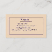 ベージュ大学教授 名刺 (裏面)