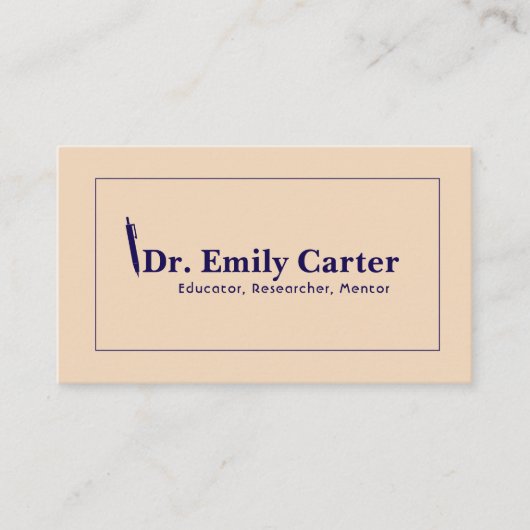 ベージュ大学教授 名刺 (正面)