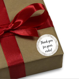 ベージュ大理石ありがとう ラウンドシール