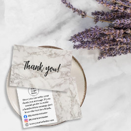 ベージュ大理石サンキューカード サンキューカード
