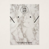 ベージュ大理石ネックレスイヤリングディスプレイカード (正面)