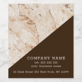 ベージュ大理石ワインラベル ワインラベル (シングルラベル)