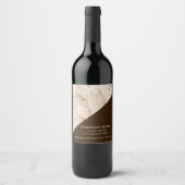ベージュ大理石ワインラベル ワインラベル (正面)