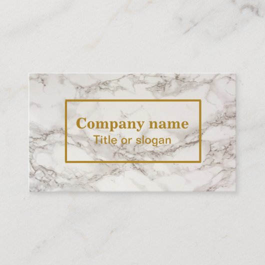 ベージュ大理石名刺 名刺 (正面)