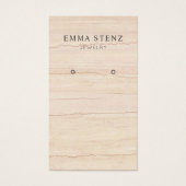 ベージュ大理石模様イヤリング表示カード (正面)