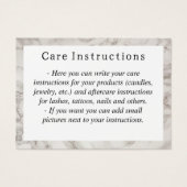 ベージュ大理石気に指示カード (正面)