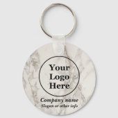 ベージュ大理石 キーホルダー (正面)