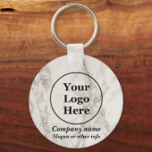 ベージュ大理石 キーホルダー (正面)