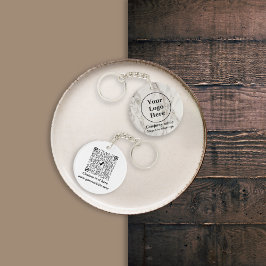 ベージュ大理石 キーホルダー