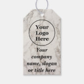 ベージュ大理石 ギフトタグ (正面)