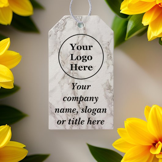 ベージュ大理石 ギフトタグ