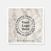 ベージュ大理石 スタンダードカクテルナプキン (正面)