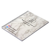 ベージュ大理石 ノートブック (左側)