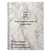 ベージュ大理石 ノートブック (正面)