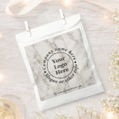 ベージュ大理石 フェイバーバッグ (クリップ留めされた状態)