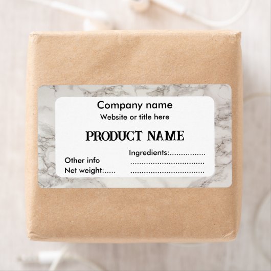 ベージュ大理石 ラベル (インサイチュ)