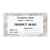 ベージュ大理石 ラベル (正面)