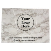 ベージュ大理石 ラージペーパーバッグ (裏面)