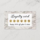 ベージュ大理石 ロイヤリティカード (正面)