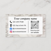 ベージュ大理石 割引カード (裏面)