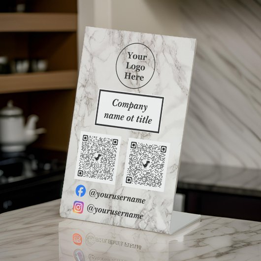 ベージュ大理石 台座サイン