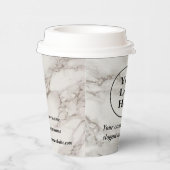 ベージュ大理石 紙コップ (右)