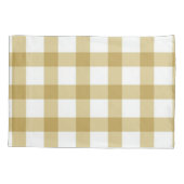 ベージュ市松模様にピローケース 枕カバー (裏面)