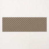 ベージュ市松模様に模様 ヨガマット (裏面(横))