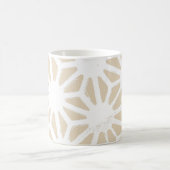 ベージュ幾何学模様 コーヒーマグカップ (中央)