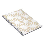 ベージュ幾何学模様 ノートブック (右側)