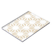 ベージュ幾何学模様 ノートブック (左側)