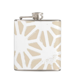 ベージュ幾何学模様 フラスク