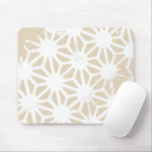 ベージュ幾何学模様 マウスパッド (マウス)