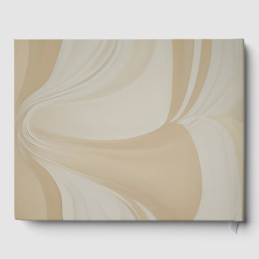 ベージュ抽象芸術ア中国のート結婚ズ ゲストブック (裏面)