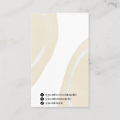 ベージュ抽象芸術イヤリングカード 名刺 (裏面)