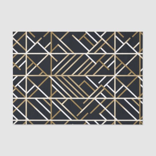 ベージュ抽象芸術テッセレーションティッシュペーパーバイフェーンズブ 薄葉紙 (正面)