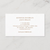 ベージュ抽象芸術水色  名刺 (裏面)