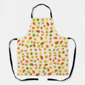 ベージュ数々のの色の紅葉 エプロン (正面)