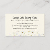 ベージュ料理ウィスクインデイジーフラワーパティシシェフ 名刺 (裏面)