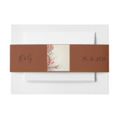 ベージュ族結婚民族 招待状ベリーバンド (正面例)