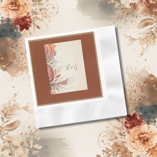 ベージュ族結婚民族 縁ありカクテルナプキン